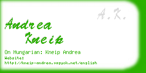 andrea kneip business card